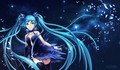 207517 Vocaloid Hatsune Miku blue dress long hair twintails thigh highs ribbon crying headphones spa - anime-girls photo