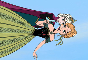  Anna & Elsa Flying 1