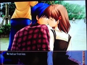  Clannad Tomoya & Nagisa's first किस