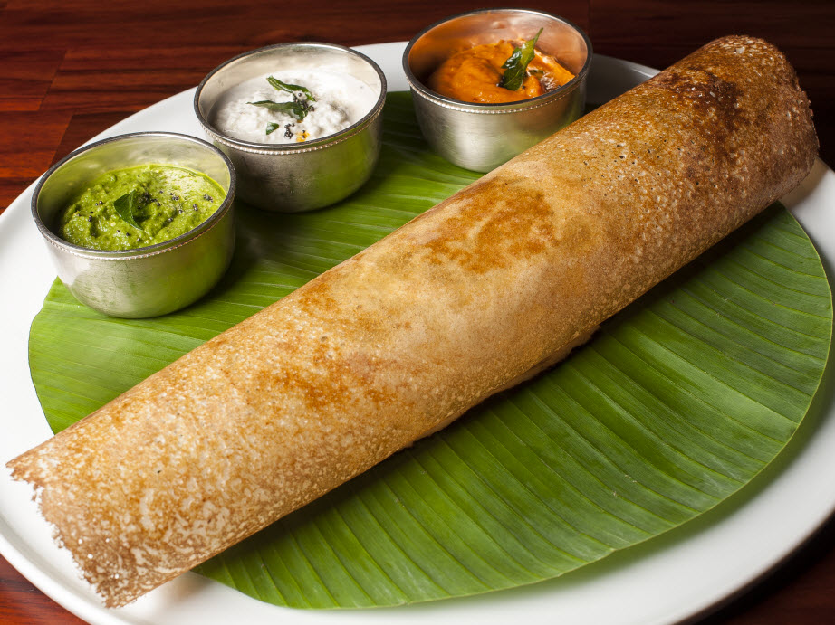 Photo of Crispy Dosa Sambar Chutneys for fans of Indian Food. 