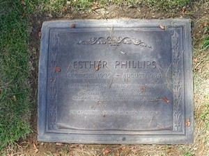 Gravesite Of Esther Phillips 