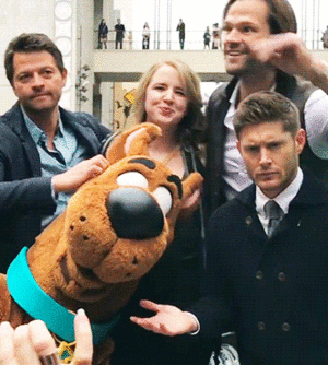  Jared, Jensen, Misha and Scooby-Doo