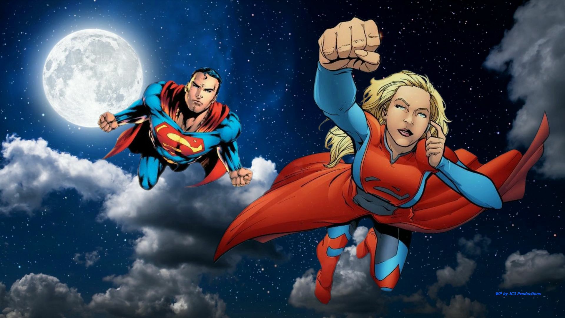 Supergirl & Superman Wallpaper - At Night 1 - DC Comics Wallpaper  (41107892) - Fanpop