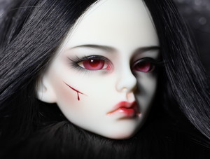  Toy Eyes Glance Face Doll dark blood vampire fantasy gothic loli 4108x3109