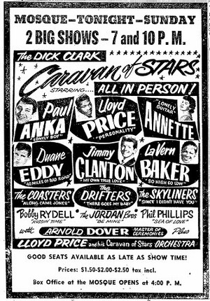 1959 Caravan Of Stars Tour Poster 