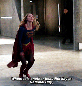  Supergirl loving her job