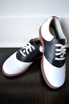 black and white shoes from 50s