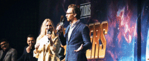 Tom Hiddleston at the London fan event for Avengers: Infinity War
