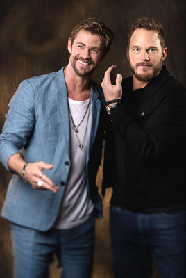  Avengers Chris Hemsworth and Chris Pratt USA Today photoshoot