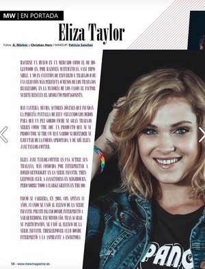  Eliza Taylor on Mew Magazine