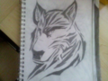 My drawing of a trible wolf - random photo