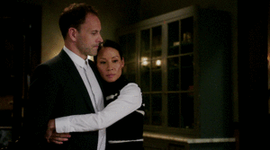  Sherlock and Joan hug - Season 6