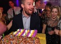 Stephen Amell, Emily Bett Rickards, and friends celebrating his birthday early. - stephen-amell-and-emily-bett-rickards photo