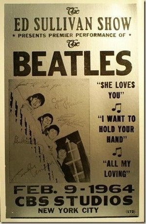  Beatles Ed Sullivan tampil poster