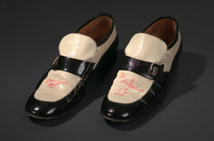 Dress Shoes Autographed By James Brown 