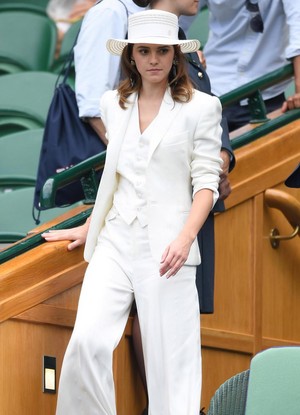Emma Watson at Wimbledon in London [July 14, 2018]