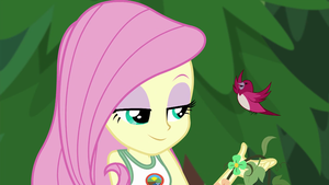  Fluttershy accepting help from the red robin EG4