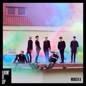  MONSTA X Japão 4th single「LIVIN’ IT UP」 album covers