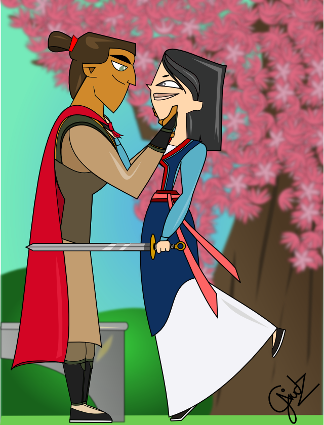 Fan Art of Mulan and Li Shang for fans of TD's Alejandro x Heather....
