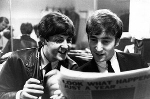 Paul and John ♥  (rare photo)