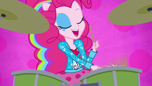  Pinkie Pie playing drums in the band EG2