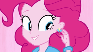  Pinkie Pie wearing her cutie mark earring EG