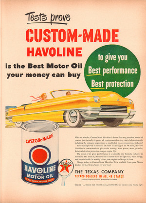  1950 Promo Ad For Havoline Oil