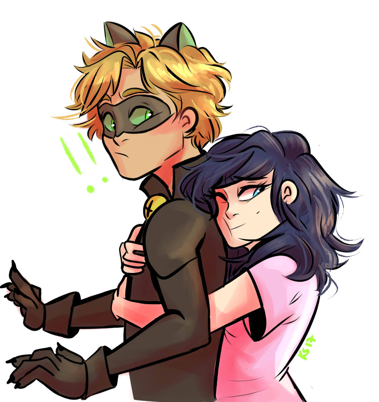 Chat noir and marianette