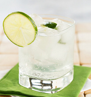 Gin And Tonic With Twist Of Lime