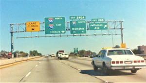  Interstate 44 East at Exit 289, Jefferson Ave exit (1989)
