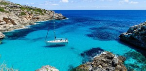  Yacht Sailing On The Mediterranean