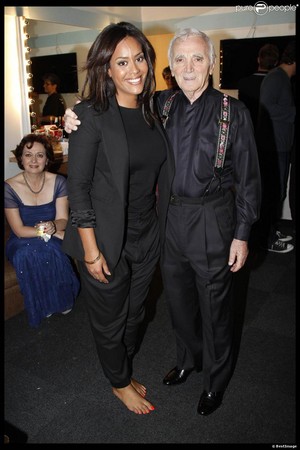  Amel Bent and Charles Aznavour