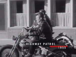  Clint Eastwood appearing in an episode of TV series “Highway Patrol” (1955)