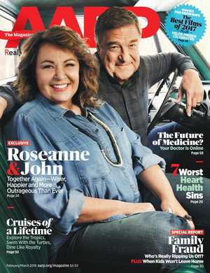  Roseanne Barr and John Goodman - AARP Cover - 2018