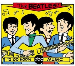  Beatles Cartoon 显示 Ad