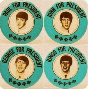  Beatles For President Pins