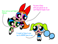 Blossom and Buttercup laughing at Bubbles and her glasses - powerpuff-girls photo