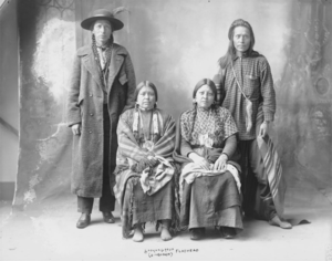  Group Portrait of two Spokane men and two women ~Frank A Rinehart (1898)