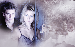  Buffy/Angel karatasi la kupamba ukuta - Lavender