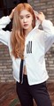 Rosé Looks Cool and Classy for Adidas W.N.D Jacket - black-pink photo