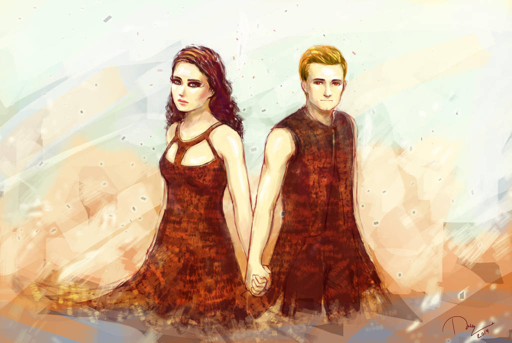 Peeta Mellark and Katniss Everdeen অনুরাগী Art: Katniss/Peeta Fanart - Ca.....