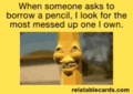 pencil face - random photo