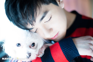 Aron photoshoot with dogs