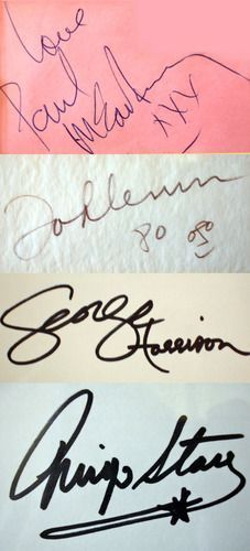  Beatles autographs