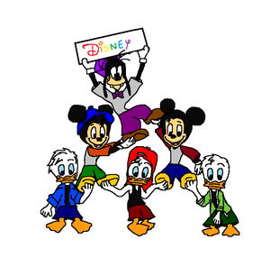  disney Juniors (Huey, Dewey, and Louie Duck, Morty and Ferdie Fieldmouse and Gilbert Goof)