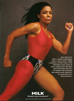  Florence Griffith-Joyner Promo Ad For sữa