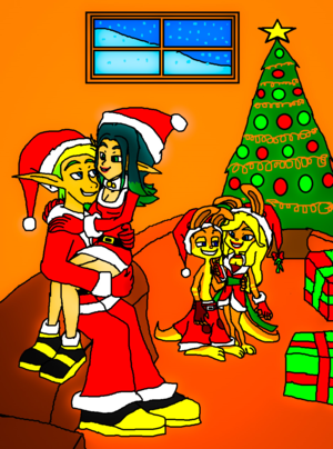  Merry Xmas Jak x Keira Hagai and Daxter x Tess