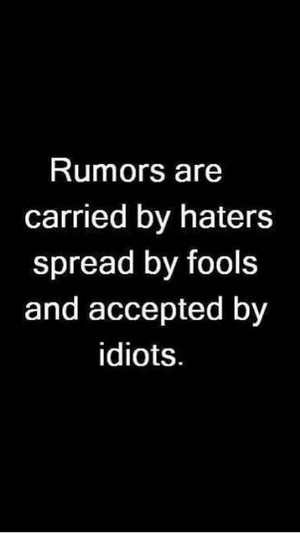 Quote Pertaining To Rumors