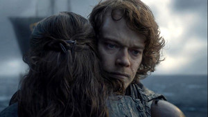 Yara and Theon Greyjoy in 'Winterfell'