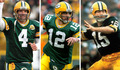 Bart Starr, Aaron Rodgers, and Brett Favre - 15-4-12 - green-bay-packers photo